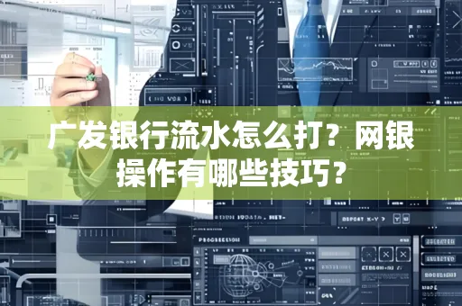 广发银行流水怎么打？网银操作有哪些技巧？