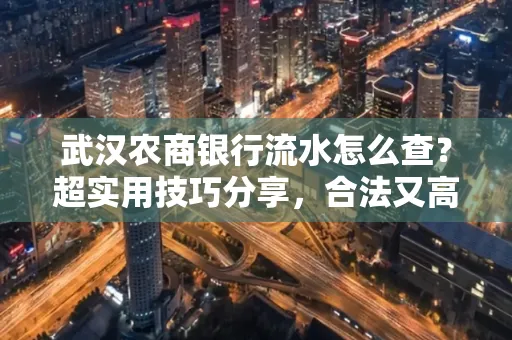 武汉农商银行流水怎么查？超实用技巧分享，合法又高效！