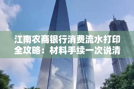 江南农商银行消费流水打印全攻略：材料手续一次说清！