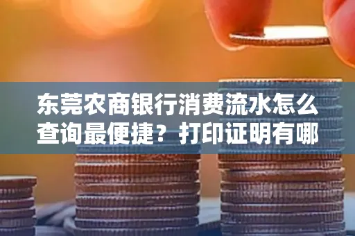 东莞农商银行消费流水怎么查询最便捷？打印证明有哪些风险需注意？